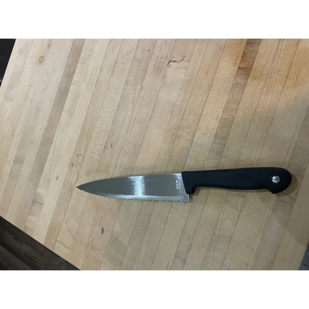 Master Cut by Jessco Chef Knife Stainless Steal w/Sleeve Serrated Cutlery 13